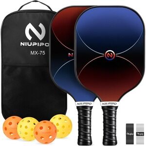 Niupipo Carbon Fiber Pickleball Paddle Set of 2 USAPA Approved Tournament - MX75
